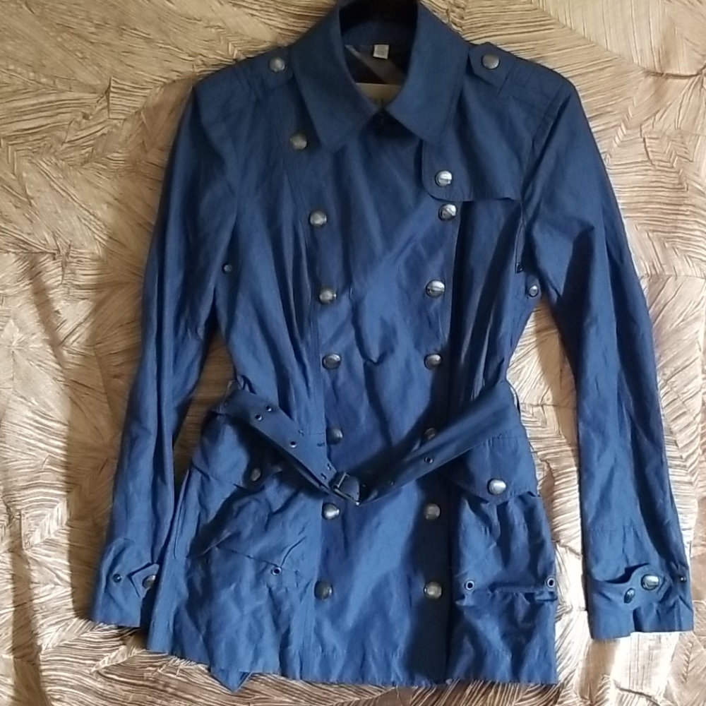 Burberry brit raincoat blue